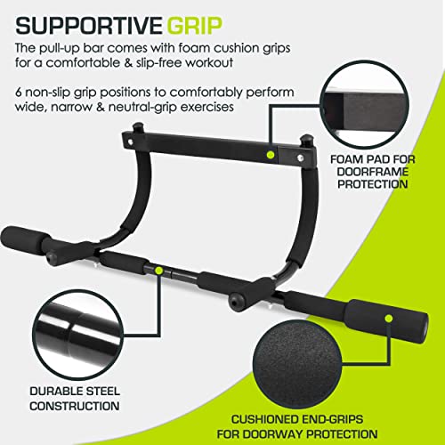 ProsourceFit Pull Up Bar for Multi Use Fitness & Home Gym Exercise - style: Multi Grip Light
