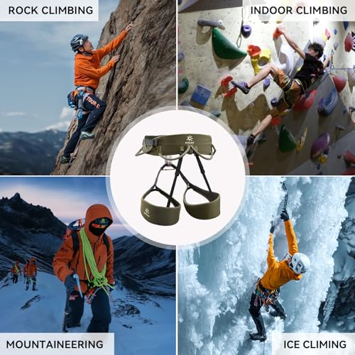 KAILAS Airo Rock Climbing Harness Men Roofing Harnesses Rescue Mountaineering Safety Belt Women Comfortable Lightweight - color: Gray Green, size: X-Small