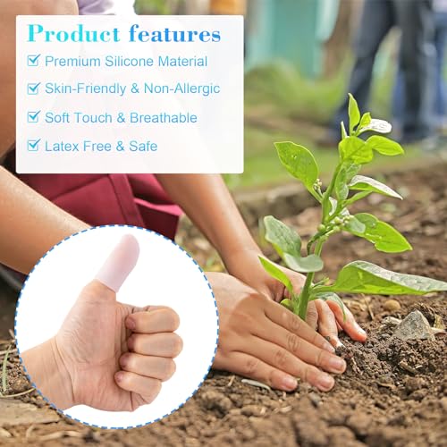 ANCIRS 20pcs Gel Finger Support Protector Caps Gloves, Gel Finger Cots/Covers, Silicone Fingertips for Hands Cracking, Eczema Skin, Trigger Finger Arthritis Pain Relief- White - size: 20pcs small white