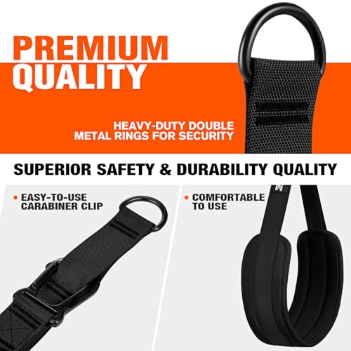 KUTIZE Pull Up Assistance Bands, Pull Up Bar Resistance Bands, Pull Up Bands for Enhanced Strength Training, Muscle Training, 3 Heavy-Duty Adjustable Pull Up Assist Strap & Comfortable Foot Strap - style: Black