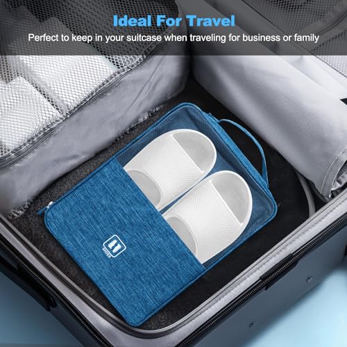 Large Shoe Bags for Travel, Holds 3 Pairs, Blue - color: Blue