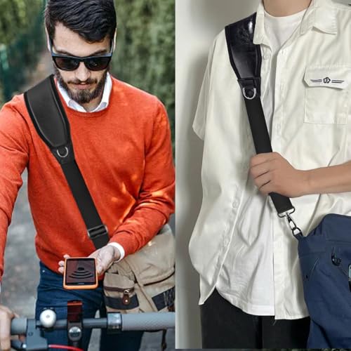 ZINZ Shoulder Strap 68" with Padded, Bag Strap with Dual Buckles and Metal Swivel Hooks for Laptop Bag, Briefcase and More - color: Black
