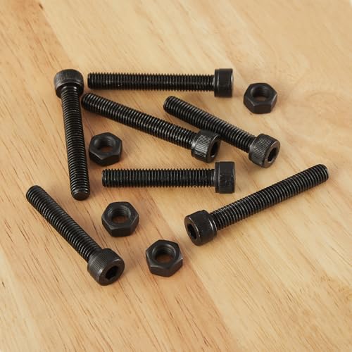 50PCS M5 x 50mm 60mm 70mm 80mm, Hex Socket Head Cap Screws Bolts Nuts Kit, 12.9 Grade Alloy Steel, Black Oxide Finish, Metric Allen Drive, Fully Threaded - size: Socket M5x50/60/70/80mm