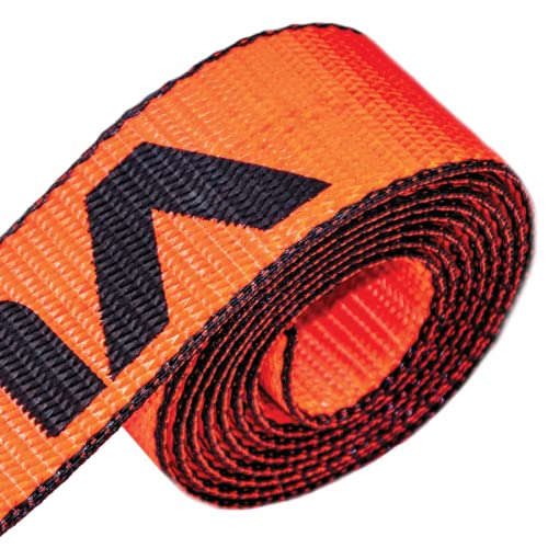 VULCAN Car Tie Down Axle Strap with Wear Pad - 2 Inch x 36 Inch - 4 Pack - PROSeries - 3,300 Pound Safe Working Load - size: 2" x 36" ProSeries Orange (4 Pack)