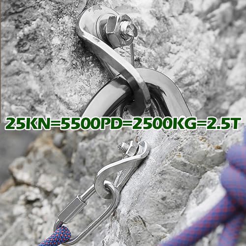 Climbing Holds Anchor Set - 6 PCS - Stainless Steel Bolt Hanger and Bolt Heavy Duty Climbing Holds Weight 2500KG for Indoor Outdoor Climb Train - size: 10MM