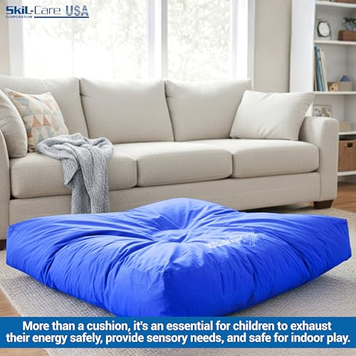 Skil-Care Crash Pads for Kids Sensory, High-Density Foam Crash Mat, Nylon | Water-Resistant Cover Crash Pads with Mesh Vents from 3x4ft to 8x8ft for Daily Use in Sensory Rooms, Schools, Clinics, Home - size: 5x5 Feet