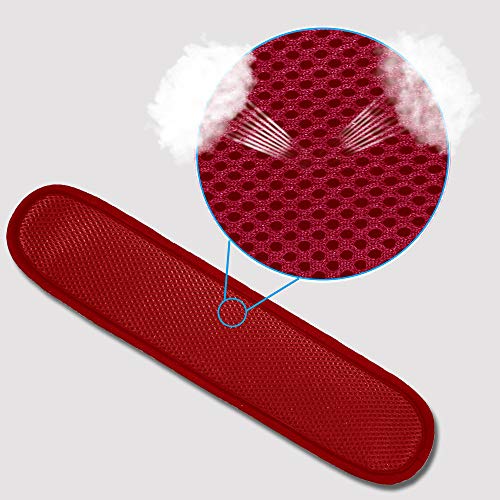 ZINZ Ultra Thick & Breathable Universal Shoulder Pad Cushion for Bag - Long & Comfort - color: Red