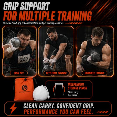 Gym Chalk Balls & Storage Bag, Superior Grip & Less Mess, 120g | Refillable chalk balls for climbing, rock climbing, bouldering, gymnastics, weightlifting & workout