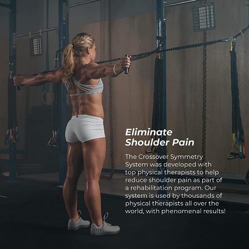 Crossover Symmetry Shoulder System Includes Two Sets of Resistance Bands Attachments Training Guide Exercise Chart Online Workouts for Home Fitness Rehab Rotator Cuff Exercises - style: Novice Wall Mounts