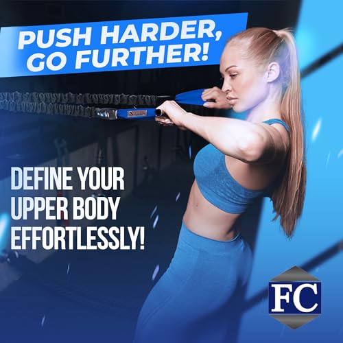 X-Over Arm & Shoulder Training Resistance Bands for Home Exercise & Upper Body Workouts, Portable Gym Equipment for Strength, Rehabilitation & Stretching for Men & Women - 25lb Heavy