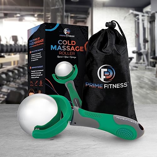 Cold Massage Roller Ball | Cold Therapy | Ice Roller Ball with Handle | cryo Stick | Relieve Muscle Pain (Green) - color: Green