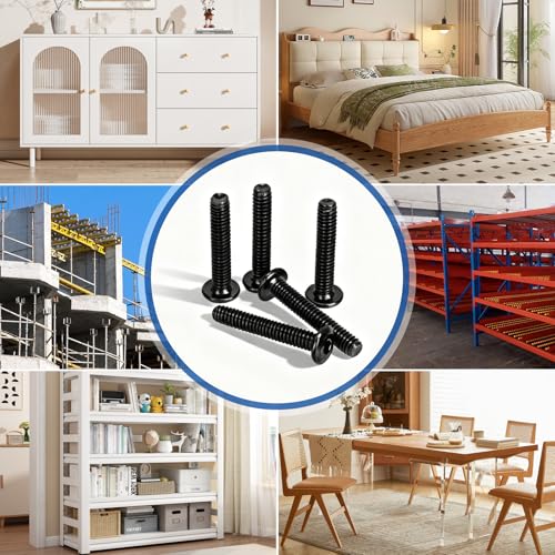50 Pcs 1/4-20 x 1-1/4 Flat Head Hex Socket Cap Screws Bolts,Black Oxide 304 Stainless Steel 18-8,Allen Socket Drive,Fully Machine Thread (1/4-20 x 1-1/4 50pcs) - size: 1/4-20 x 1-1/4 50pcs