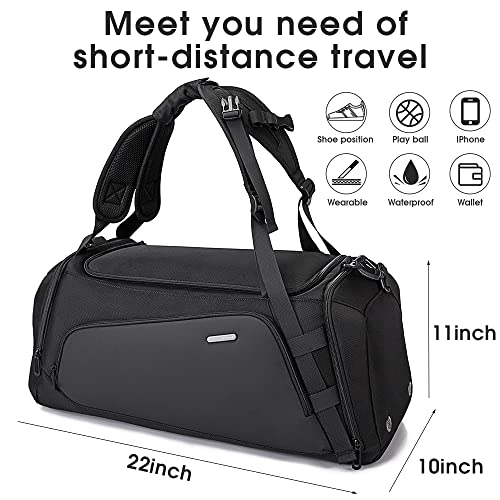 BANGE Gym Sports Duffel Backpack for Man & Women… - color: Black