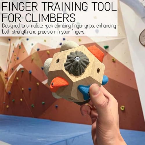 Rock Climbing Fingerboard Gifts for Rock Climbers, 3D Rock Training Ball for Grip Strength and Precision, Finger Strength Training Climbing Ball Gifts for Rock Climbers - size: 1PC