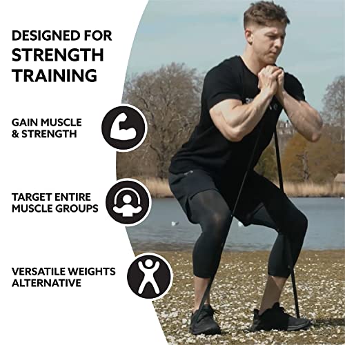 3DActive Pull Up Assist Band - Resistance Band for Strength Training, Powerlifting, Body Stretching, Crossfit - Exercise Guide Included. - color: #2 Black - 30 to 60 Pounds (3/4 " *4.5mm) - Single Band
