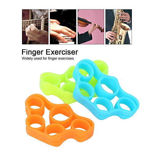 Finger Hand Trainer | 3Pcs Trapezoid Training Bands for Guitar/Piano/Climbing | Silicone Grip Strengthener for Wrist & Forearm