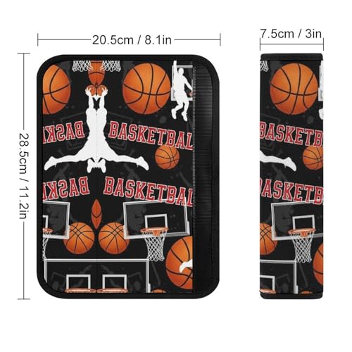 2 Pack Basketball Player Seat Belt Shoulder Pad Universal Soft and Comfortable Shoulder Protector for Kids, Most Cars, Pressure Relief - color: Pattern 23