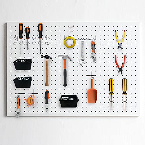 258pcs Pegboard Hooks And Accessories Set, Wall Organizer For Garage | Peg board hooks and bins set, fits 1/8, 1/4 inch boards, with peg locks, for garage, workshop, tool storage