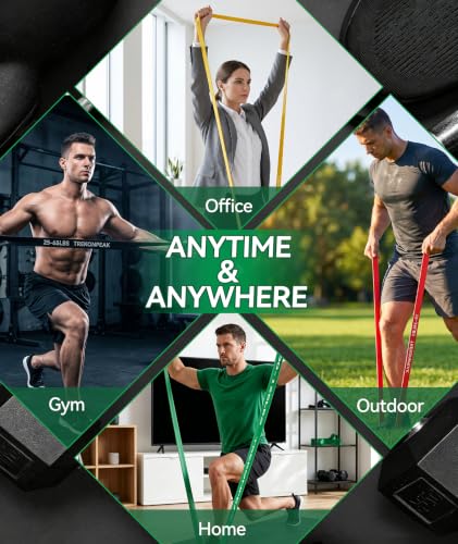 Resistance Bands for Working Out, 5-Levels Exercise Band Set, Pull Up Assistance Bands-Strength Training Physical Therapy Stretching Women Men Home Gym