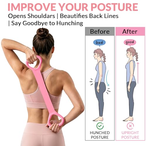 3 Pack Figure 8 Resistance Band with Handles - Bands for Working Out - Arm Back Shoulder Training Ropes - Portable Exercise Equipment for Yoga Pilates Stretching and Strength Training