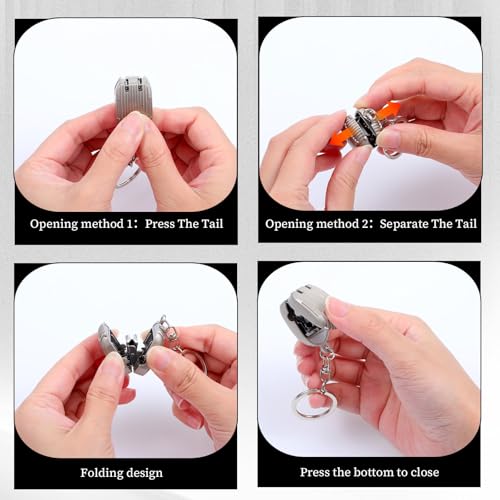 2 pcs Folding Mini Nail Clippers for Business Travel Trips Office | Portable Foldable Keychain Nails Clipper Stainless Steel Traveling Case Shape Nail Trimmer for Fingernails Toenails