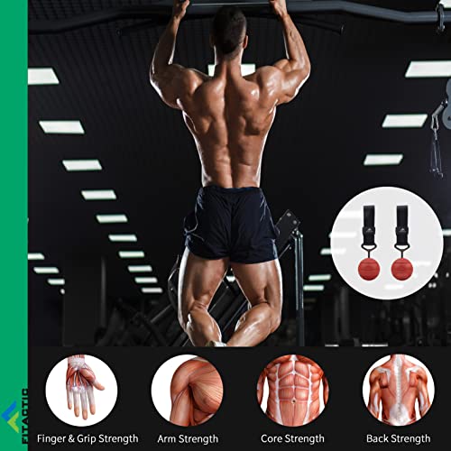 Rock Climbing Solid Training Cannonball Bomb Power Pull Up Ball Hold Grips for Straps for Finger, Forearm, Biceps, Back Muscles - color: Red (3")