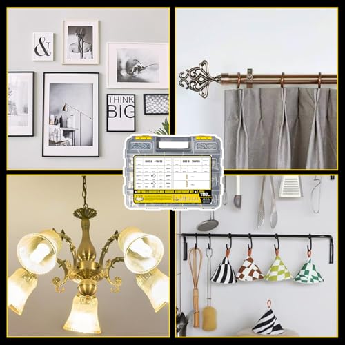 1100Pcs Drywall Anchors and Screws Kit for Drywall Hollow Wall Mount