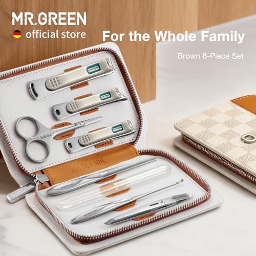 MR.GREEN Manicure Sets Light Luxury Nail Clipper Kits Personal Care Tools Fashion Contrasting PU Case (Mr-8885) - color: Mr-8885