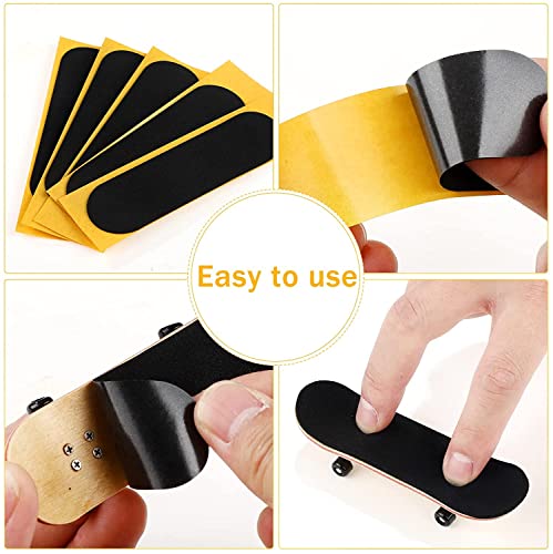 WINDIR 24pcs Grip Tape for Fingerboards,Precut 28×100mm Pro Finger Toys Foam Grip Tape, Professional Black Wooden MiNi Skateboards (24pcs Precut) - color: 24pcs Precut