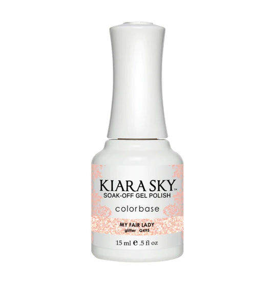 Kiara Sky Professional Nails Soak Off Led Uv Gel Polish - My Fair Lady G495 - Matte Glitter