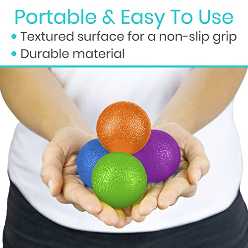 Vive Squeeze Balls for Hand Therapy, Exercise, Arthritis (w/Rehab Video App) - Grip Strengthener Occupational Equipment for Finger, Wrist, Carpal Tunnel, Pain Relief