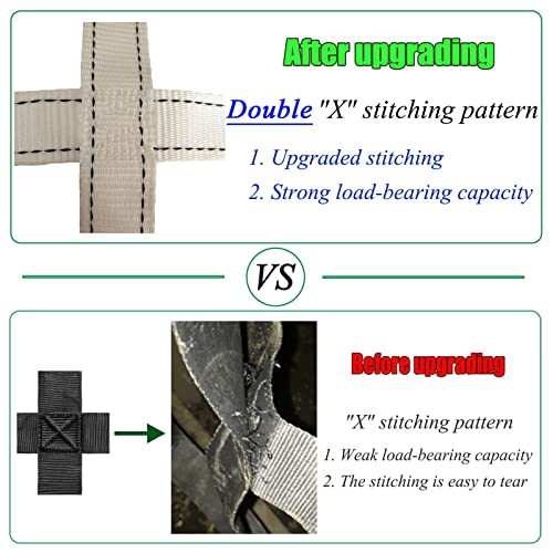 Climbing Cargo Net Heavy Duty,Ninja Net,Rope Ladder for Kids Outdoor Treehouse Backyard Playground Indoor Obstacle Webbing Net for Swing Set Jungle Gym Accessories for Slacklines,White - size: 3x8ft/0.9x2.4m