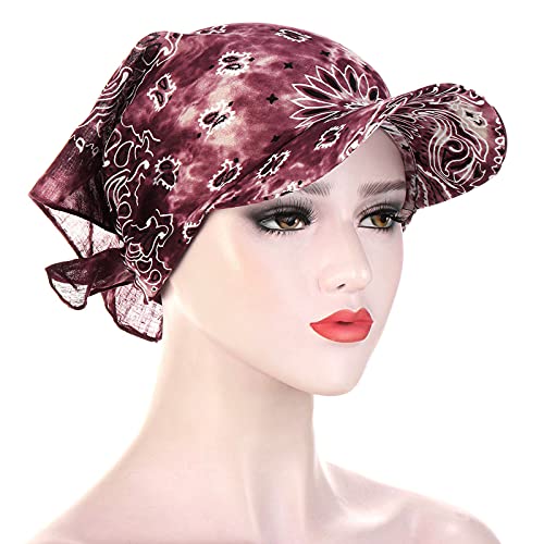 Women Printing Sun Cap Head Hat Hut 33 Hat Racks for Baseball Caps Wall Mounted - color: Purple+coffee+grey