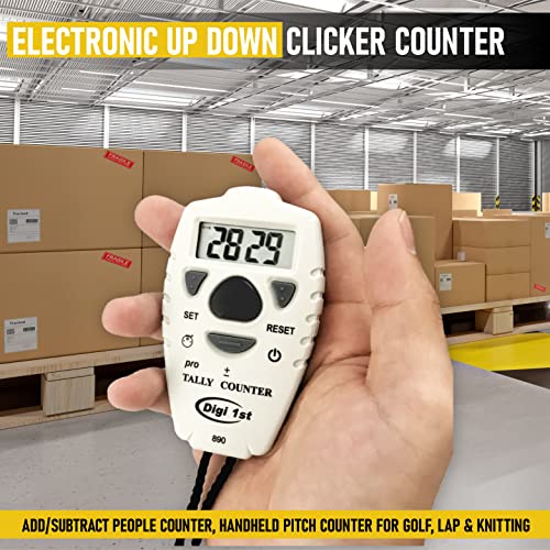 TC-890 Digital Tally Counter, Electronic Up Down Clicker Counter, Add/Subtract People Counter, Handheld Pitch Counter for Golf, Lap & Knitting (2-Pack) - size: 2-Pack