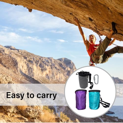 Rock Climbing Chalk Bag Talcum Powder Weightlifting Pouches Adjustable Drawstring Nonslip Storage Pouches Adjustable Drawstring Bag - color: Gray Powder Bag Dsh