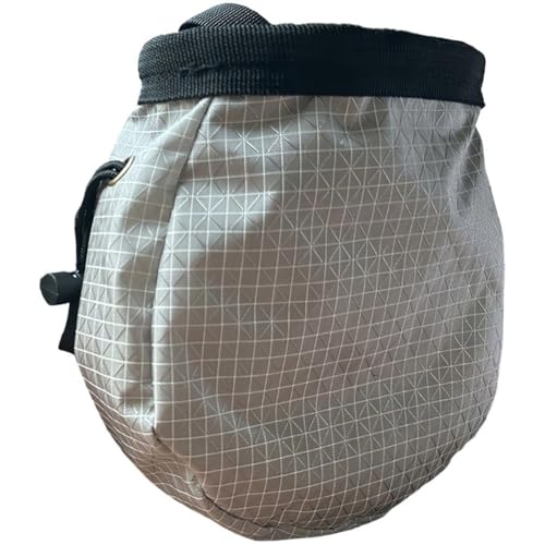 Climbing Chalk Bag with Zipper Pocket Climbing Chalk Bag Pouch with Waist Belt for Bouldering Weightlifting Powerlifting Gym Workout - color: Gray