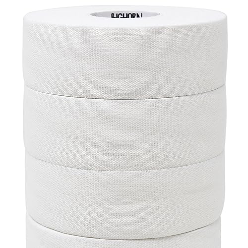 Bighorn Athletics Boxing Tape 1" × 45ft, 6 Rolls, White | Extra sticky 1" athletic tape for boxing & hand wrapping. Strong adhesive, EZ-tear. Protects knuckles, no residue on skin. - color: White