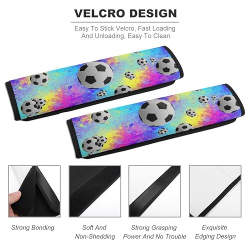 2 Pack Universal Fit Car Seat Belt Pad for Adult Use, All Vehicles, Blue Soccer Seat Belt Covers Cushion, Anti-Slip Pad - color: Pattern 962