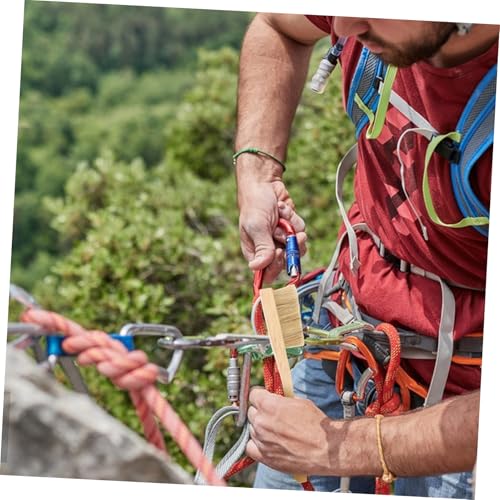 POPETPOP Rock Climbing Brush with Ergonomic Handle and Soft Boar Hair Bristles Lightweight Cleaning Tool for Bouldering Holds Compact Design for Outdoor and Indoor Adventures