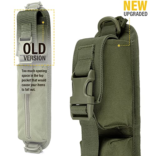 WYNEX Tactical Molle Accessory Pouch, Backpack Shoulder Strap Bag Shoulder Tape Additional Bag Multifunctional Hunting Tools Pouch - color: Army Green - 1 Pack