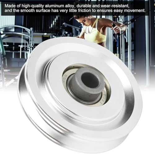 Aluminum Alloy Exercise Pulley | 10.5mm Universal Replacement for Gym Equipment | Strength Training/Home Gym Accessories | Sturdy & Lightweight 165g - size: Diameter 70mm
