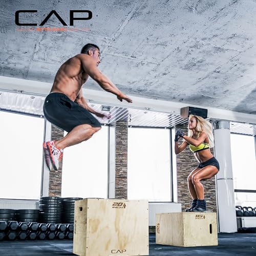 CAP Barbell 3-in-1 Plyometric Box | Multiple Styles and Sizes - size: 24in x 20in x 16 in, style: WOOD