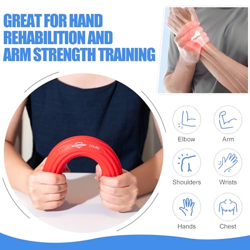 DICYWUDI Flex Therapy Bar and Grip Strength Trainers set, Physical Therapy & Resistance Bar for Golfers Elbow, Tendinitis, Wrist,Forearms Pain, Improve Grip Strength and Relieve Pain - color: Red/Green/Blue