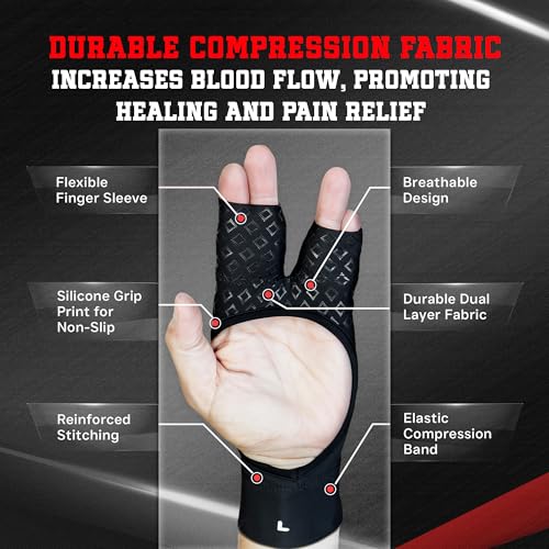 Finger Support Athletic Compression Gloves, Splint Alternative, Unisex XXL | Athletic Buddy Tape & Trigger Finger Sleeve & Brace, Arthritis Pain Relief & Joint Stabilizer for All Sports - size: XX-Large, style: Original Glove