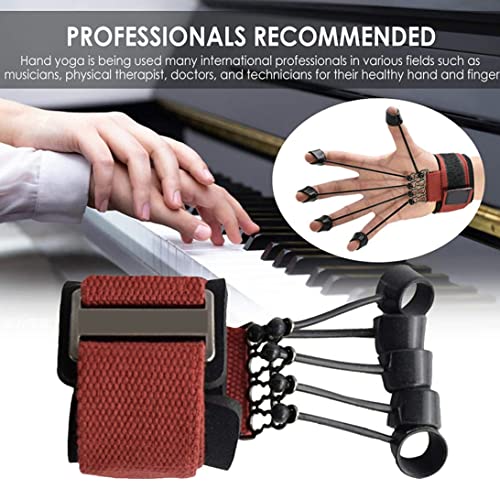 Finger Extensor Exerciser, Trainer Resistance Band Stretcher Strengthener, Finger Stretcher Trainer with Resistance Band for Men Women Grip Strengthener, Extens