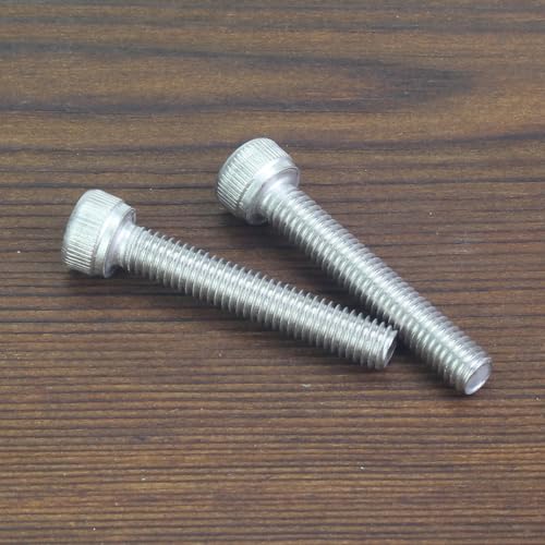 HELIFOUNER 50 Pieces M5 x 30mm, Thread Pitch 0.8mm, 304 Stainless Steel (18-8) Hex Socket Head Cap Screws, Fully Threaded - size: M5 x 30mm