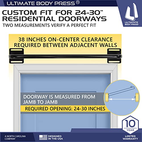Ultimate Body Press Wall Mounted Doorway Pull Up Bar - style: Classic Straight Bar