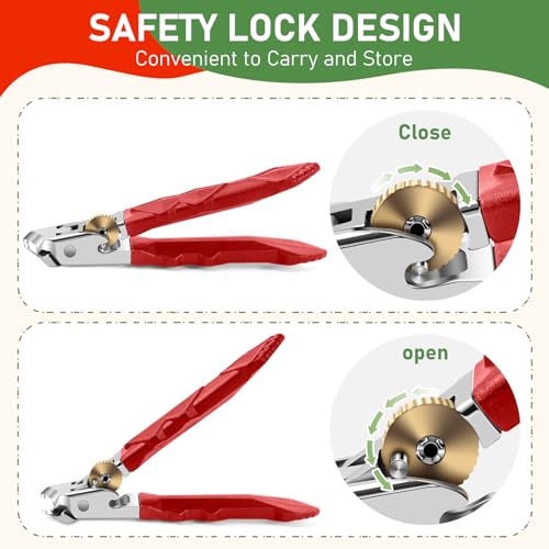 2026 Toenail Clippers for Thick Toenails, Wide Opening Nail Clippers, Heavy Duty Ingrown Toenail Clippers Nail Cutters, Ultra Sharp Slanted Nail Clippers with Long Handle - style: Red & Green