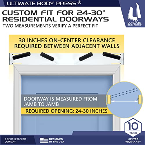 Ultimate Body Press Wall Mounted Doorway Pull Up Bar - style: Multi Grip Bar
