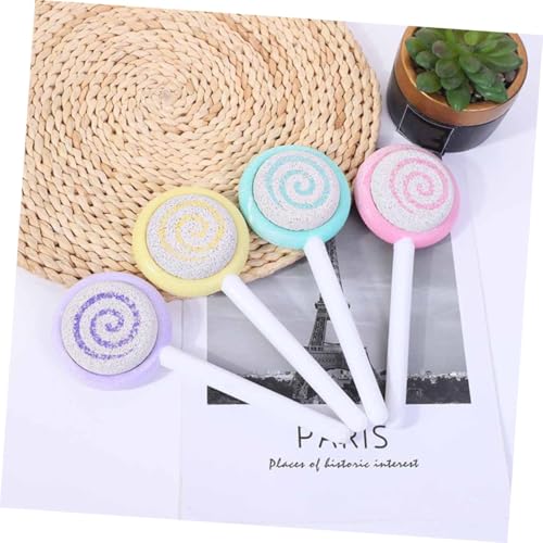 Cabilock 4pcs Pedicure Foot Files for Calluses Remover with Handle Double-Sided Foot File Set in Blue Yellow Purple Pink Exfoliating Dead Skin Removal Tool